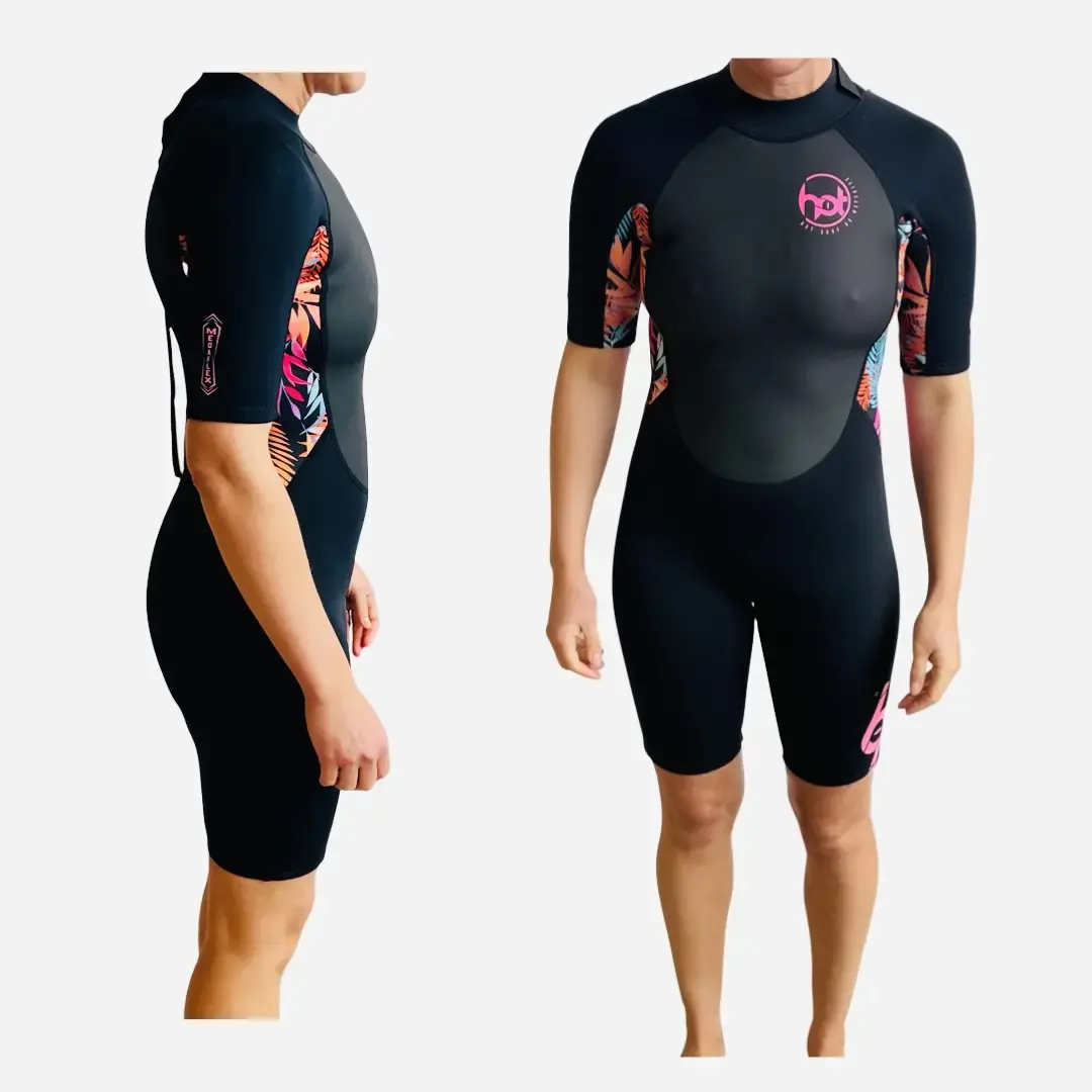 Women's Shorty Wetsuit Hot Surf 69 Shorty Wetsuit - Coral - Image 4