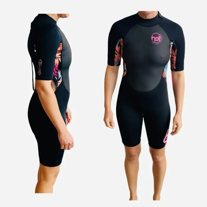 Women's Shorty Wetsuit Hot Surf 69 Shorty Wetsuit - Coral
