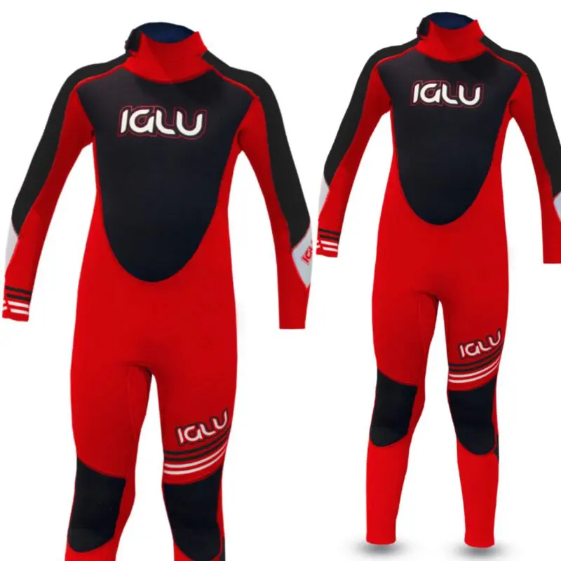 Iglu 4/3 Kids Youth Winter Wetsuit - Red
