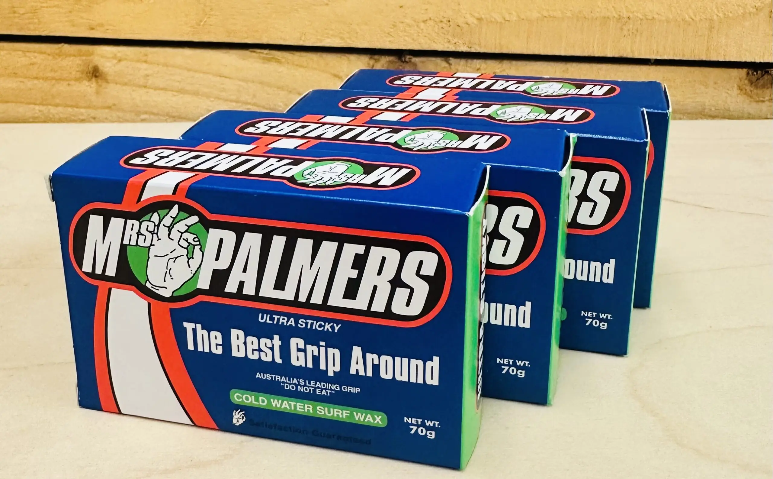 Mrs Palmers Surf Wax Cold Water Surfboard Wax - Pack of 4