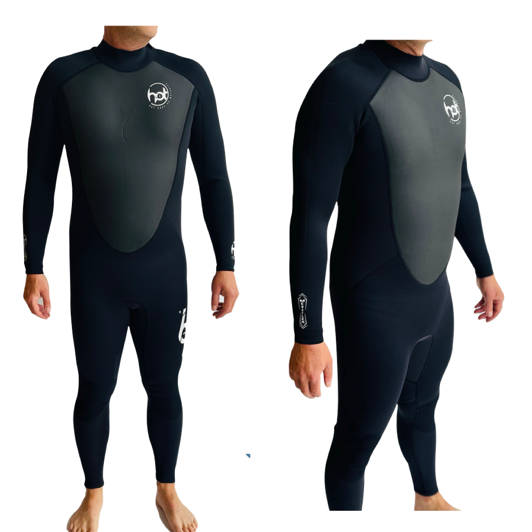 Mens Full Length Wetsuit Hot Surf 69 Wetsuit - Black