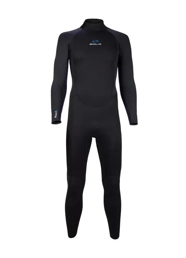 Sola Blaze 5/4mm GBS Back Zip Winter Wetsuit - Black/Black