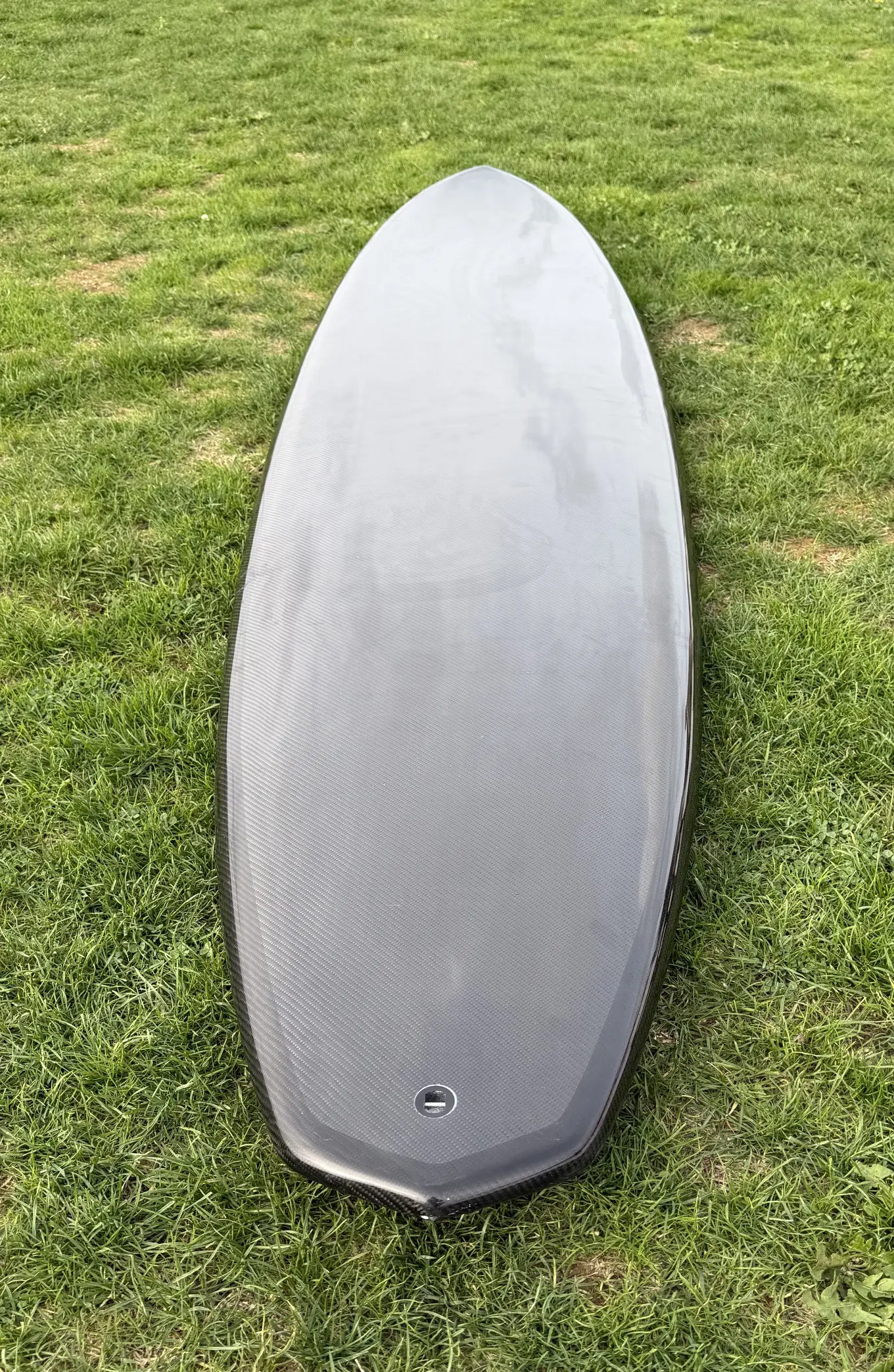 7"10 Carbon Epoxy Surfboard Mid Length Black Carbon - Ex Display - Image 2