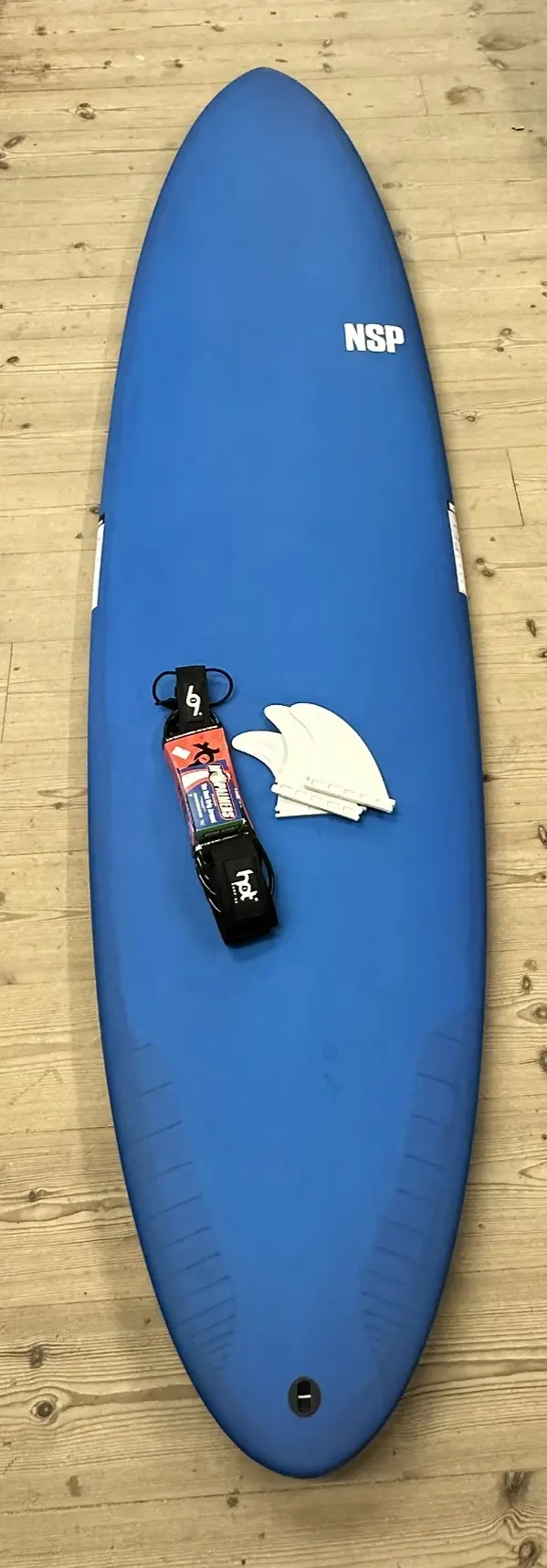 7"6 NSP Surfboard Protect Mini Mal Funboard Inc Leash Fins Wax - Image 2
