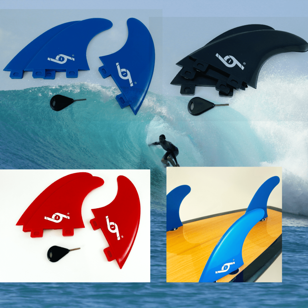 3 Fins UPSURF Fibreglass Surfboard Fins G5 Size Thruster FCS Style by Choose Color 