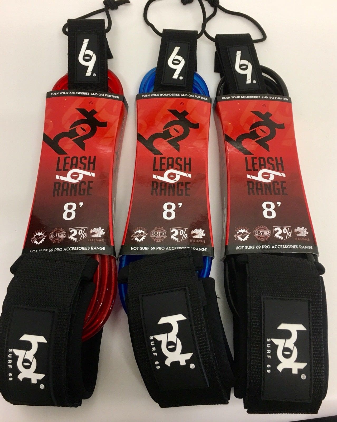 8"0 ft Hot Surf 69 Surfboard Leash Double Brass Swivel Pro Surfboard