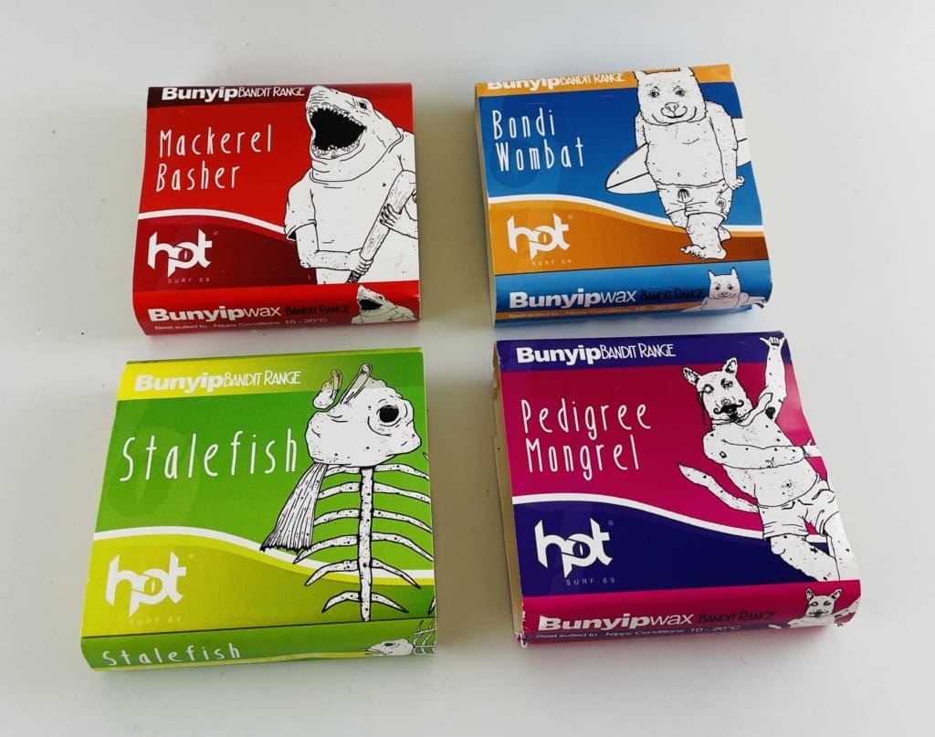 Hot Surf 69 Surfboard Wax Eco Hand Made Surfboard Wax 4 Bars of Surf