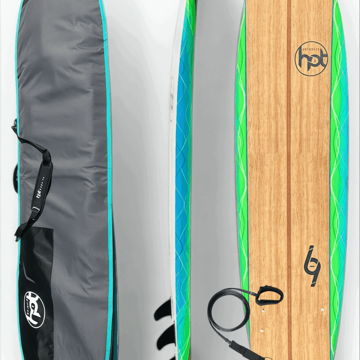 8ft Hot Surf 69 Soft Beginners Surfboard Package Deal