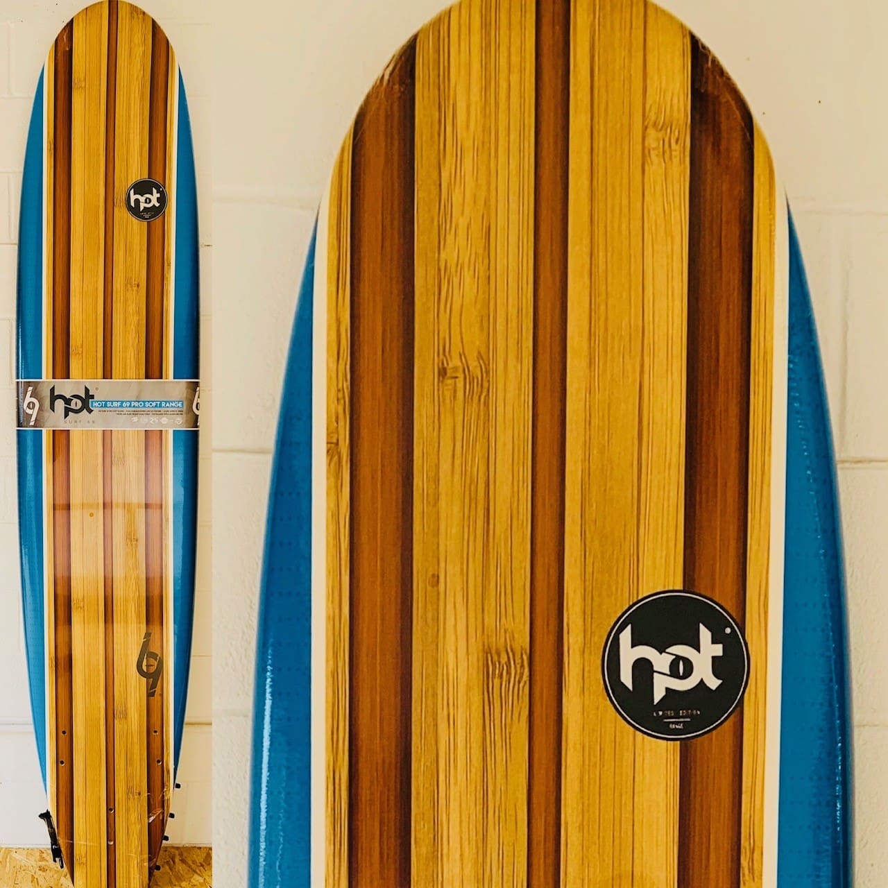 9″0 ft Hot Surf 69 Soft Longboard Beginners Surfboard Hot Log Package