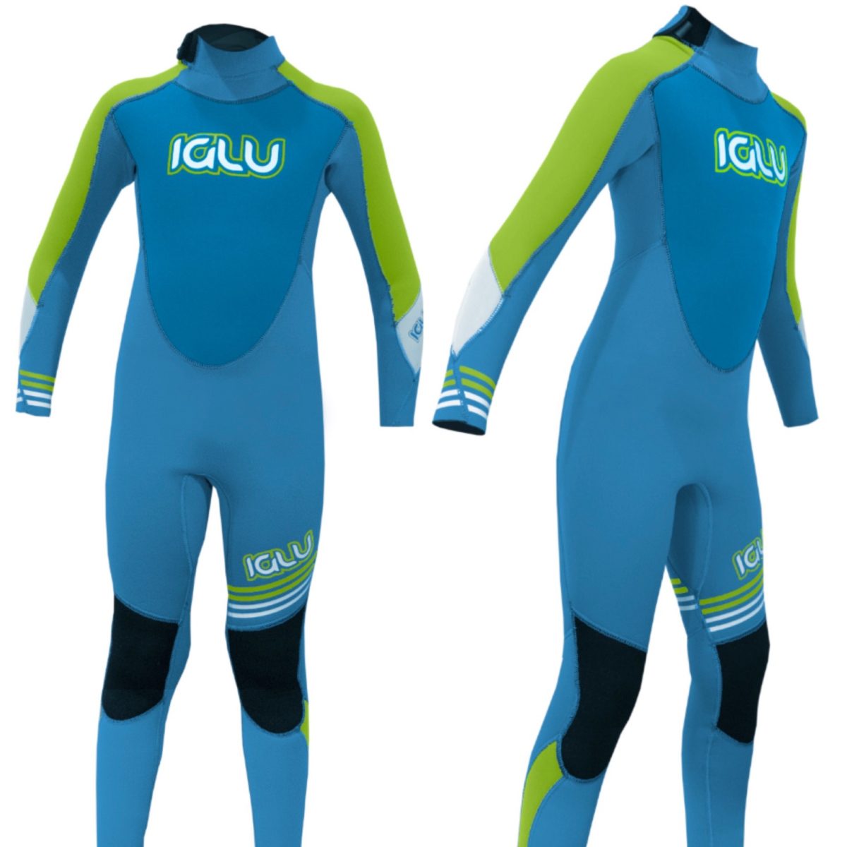 IGLU 4/3 Kids wetsuit Full length Winter Wetsuit Green Piran Surf
