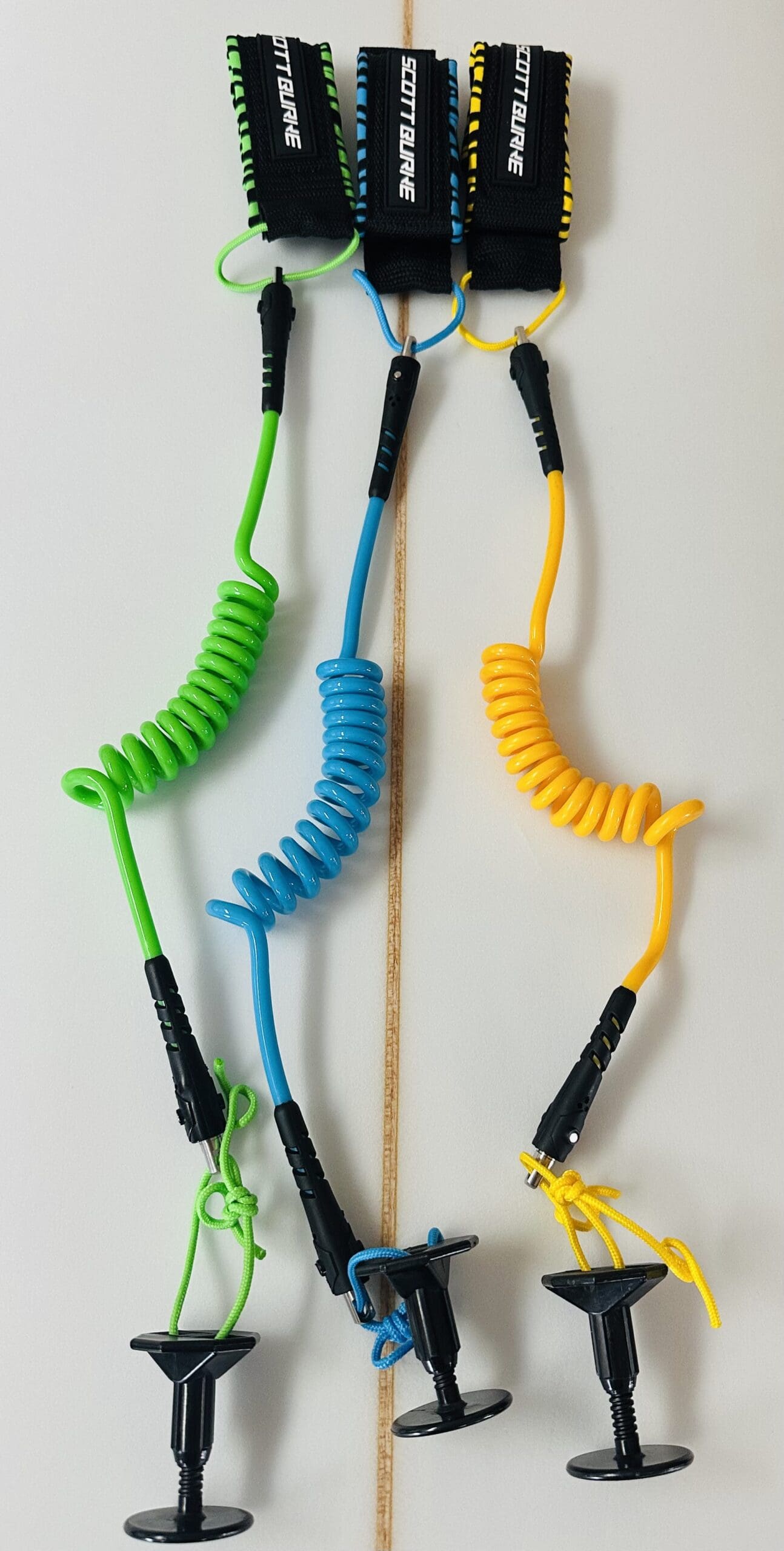 Bodyboard leashes Wrist Coiled Leash 7mm Padded Strap Inc Plug - Image 4