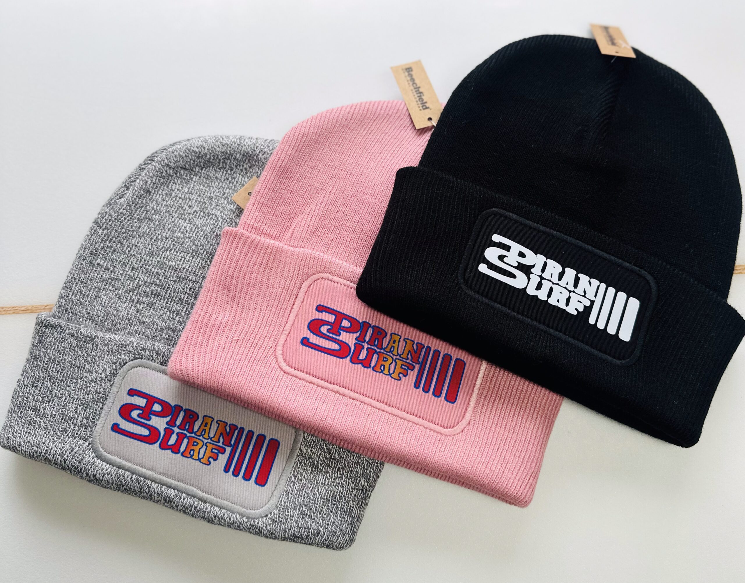 Patch Beanie Piran Surf Logo Adults Knitted Hat Piran Surf 80s Logo