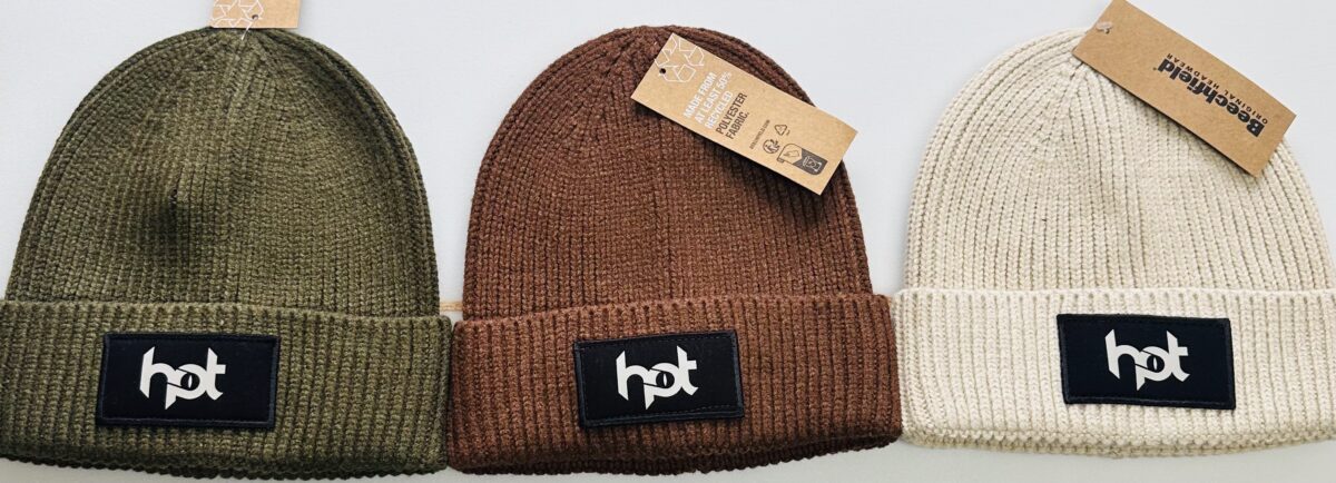 Patch Beanie Hot Surf 69 Black Logo Adults Knitted Hat - Image 3