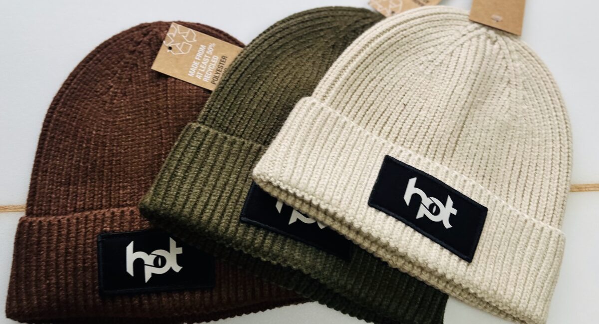 Patch Beanie Hot Surf 69 Black Logo Adults Knitted Hat - Image 2