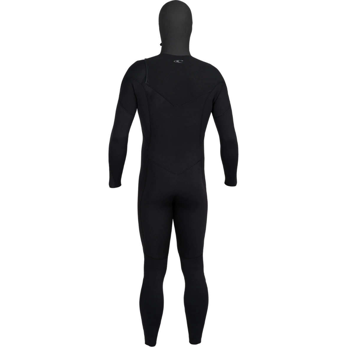 Mens Epic 6/4mm Chest Zip Hooded Wetsuit Black - Image 3