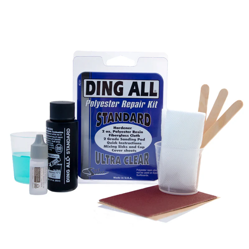 Ding All Polyester Repair Kit Ding Standard Ultra Clear