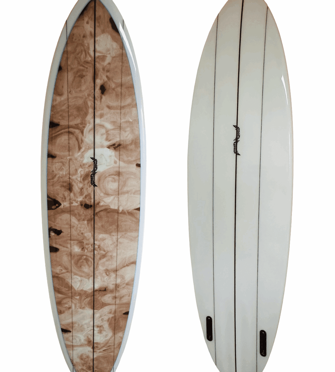 6"6 Twin Pin Destroyer Surfboards Round Tail Mid Length