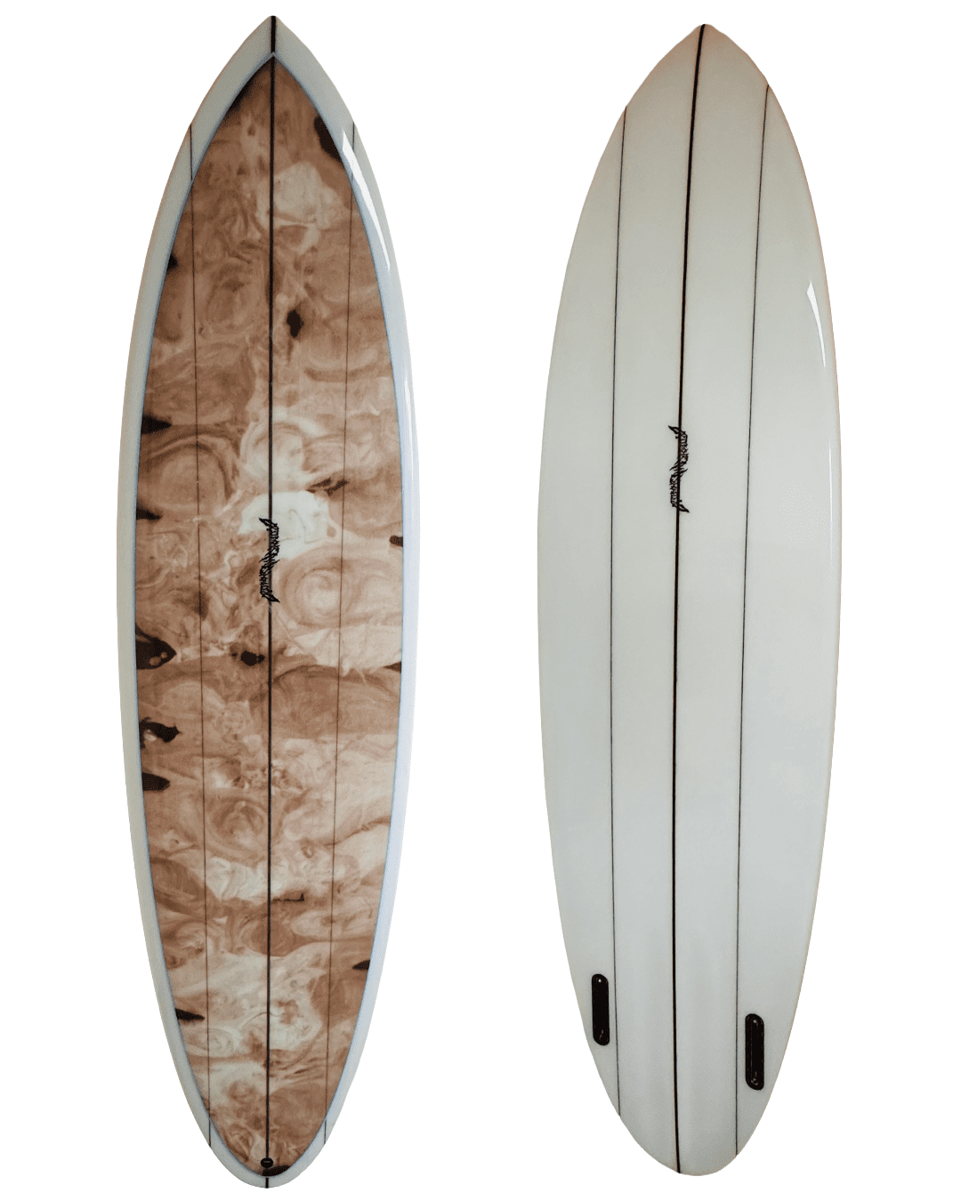 6"6 Twin Pin Destroyer Surfboards Round Tail Mid Length