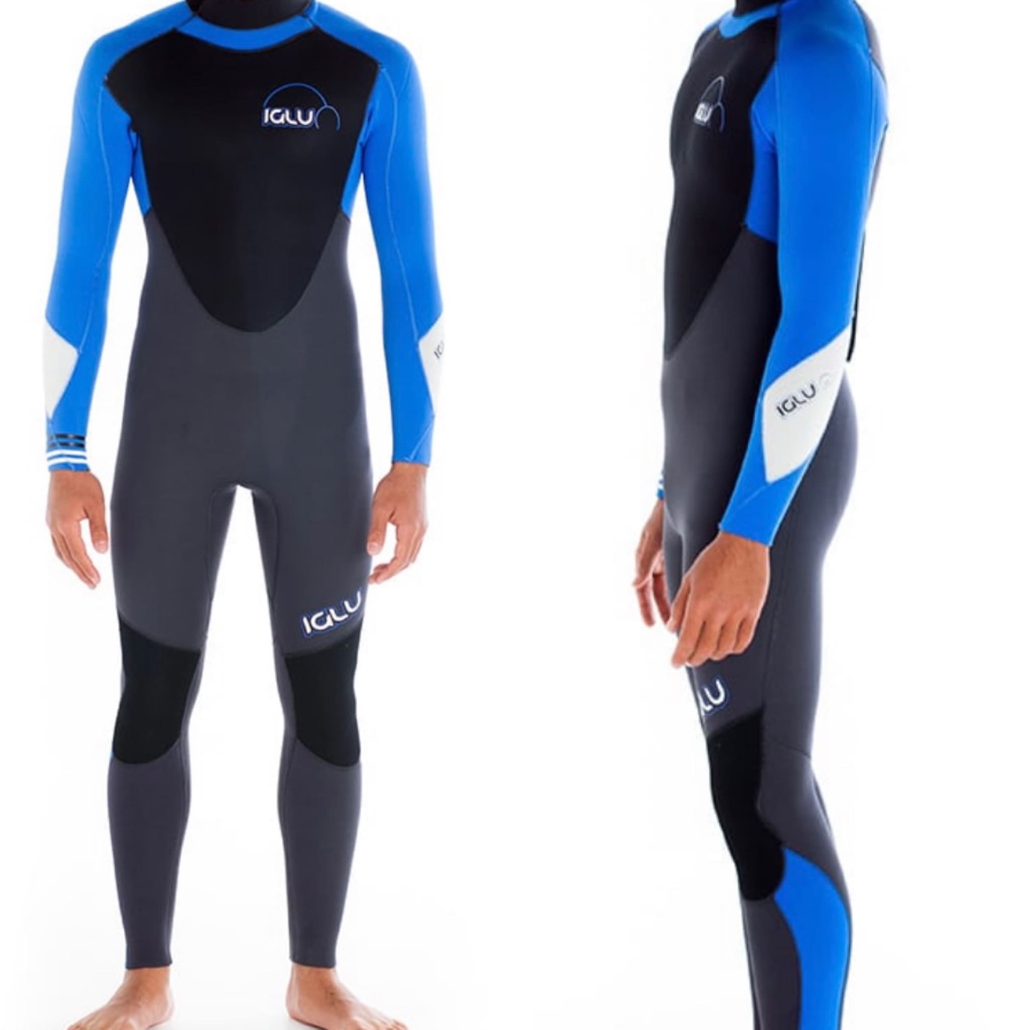 4/3 Mens Wetsuit IGLU Full Length GBS Wetsuit - Blue