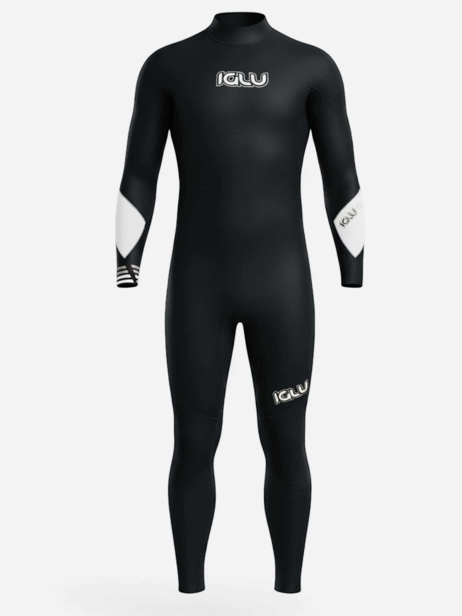 4/3 Mens Wetsuit IGLU Full Length GBS Wetsuit - Black - Image 2