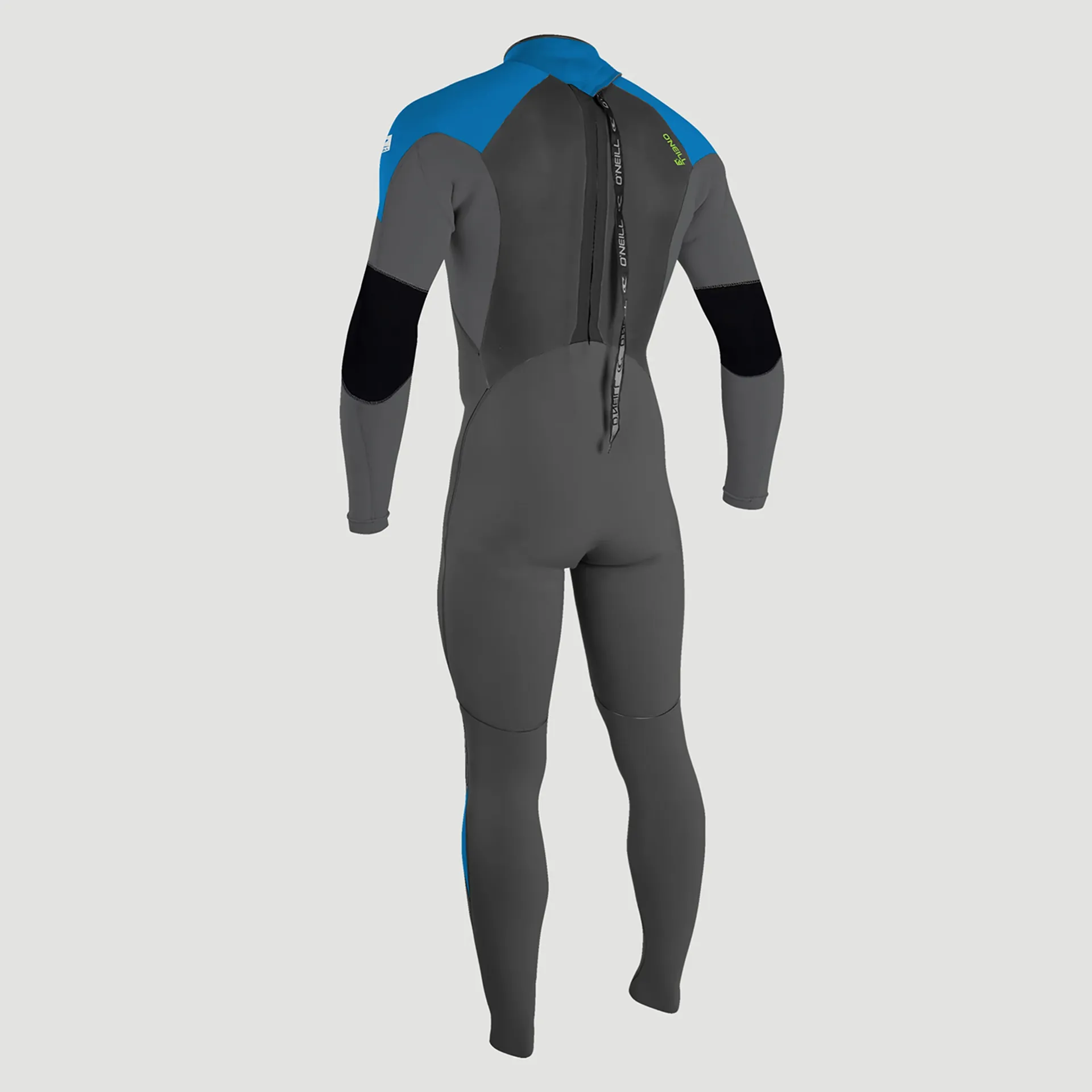 O'Neill Youth 4/3 Back Zip Full Wetsuit 2026 - Blk/Graph/Blue - Image 2