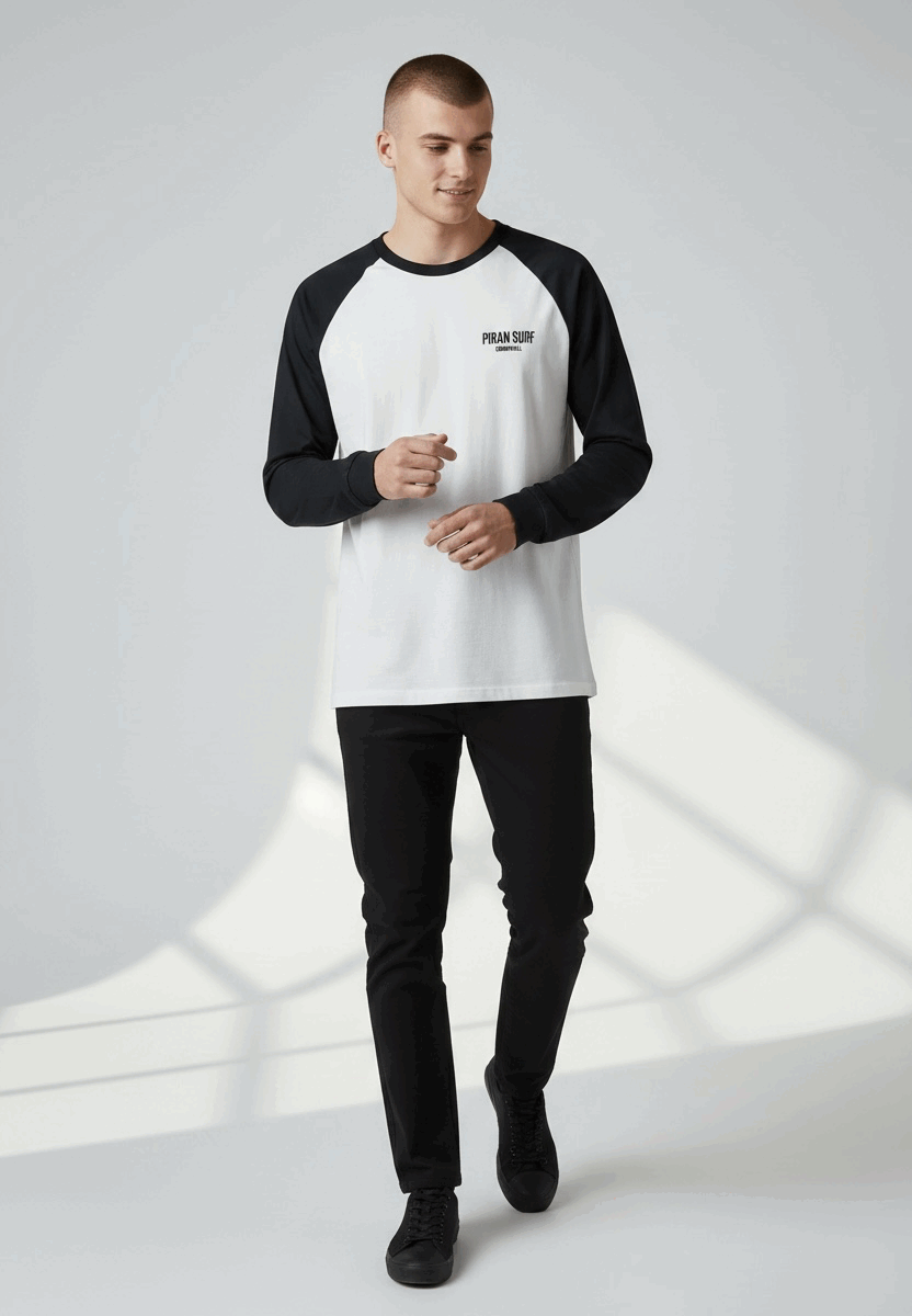 T-Shirt Piran Surf Embroidery Logo unisex Long Sleeve Tee Shirt