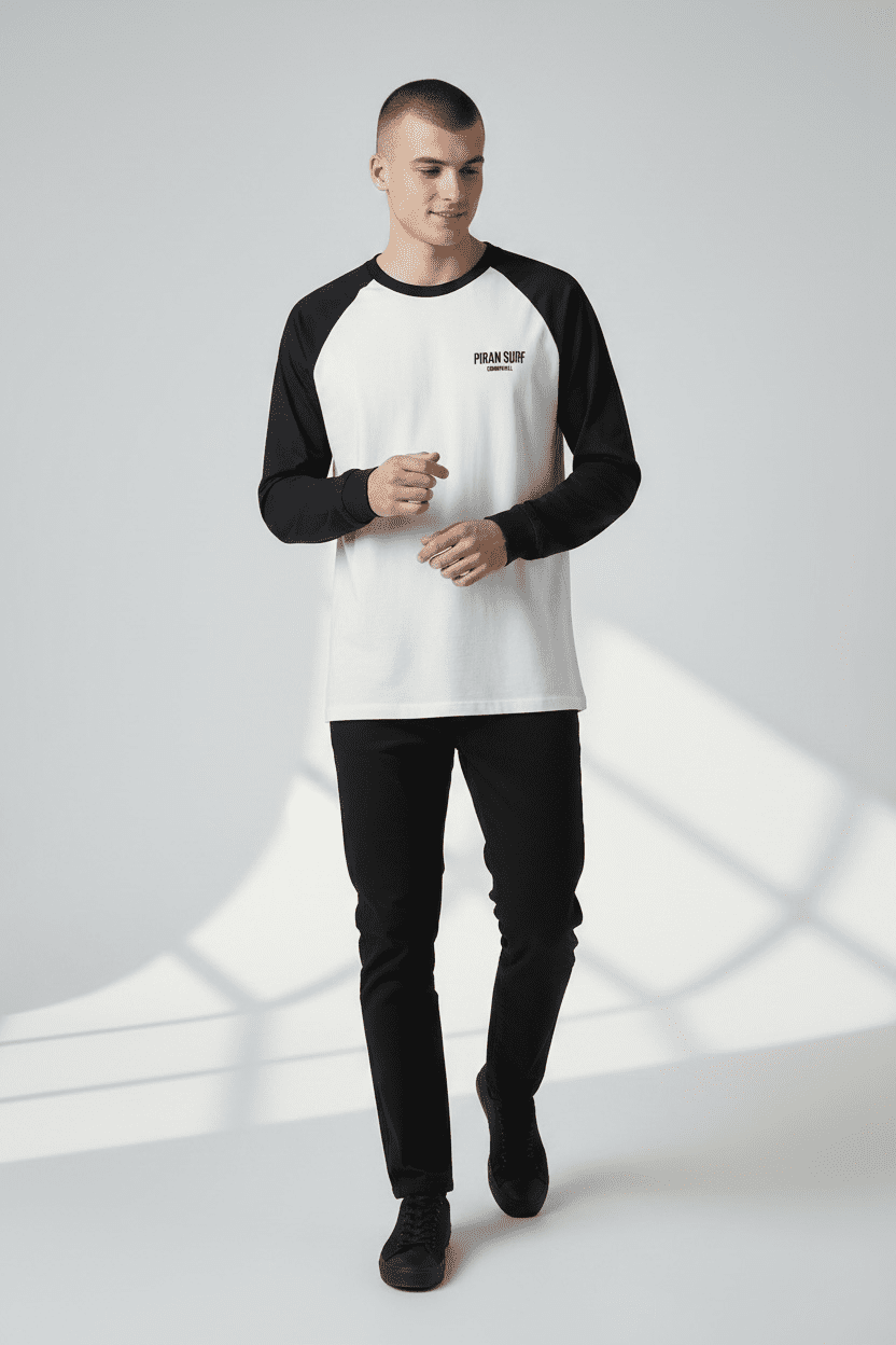 T-Shirt Piran Surf Embroidery Logo unisex Long Sleeve Tee Shirt