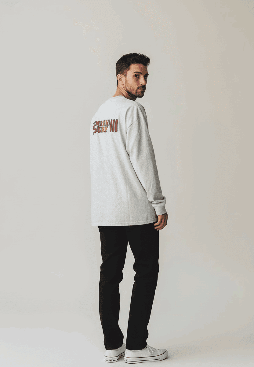 T-Shirt Piran Surf 80s Logo unisex Long Sleeve Tee Shirt