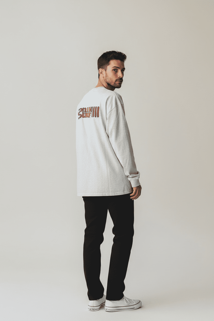 T-Shirt Piran Surf 80s Logo unisex Long Sleeve Tee Shirt