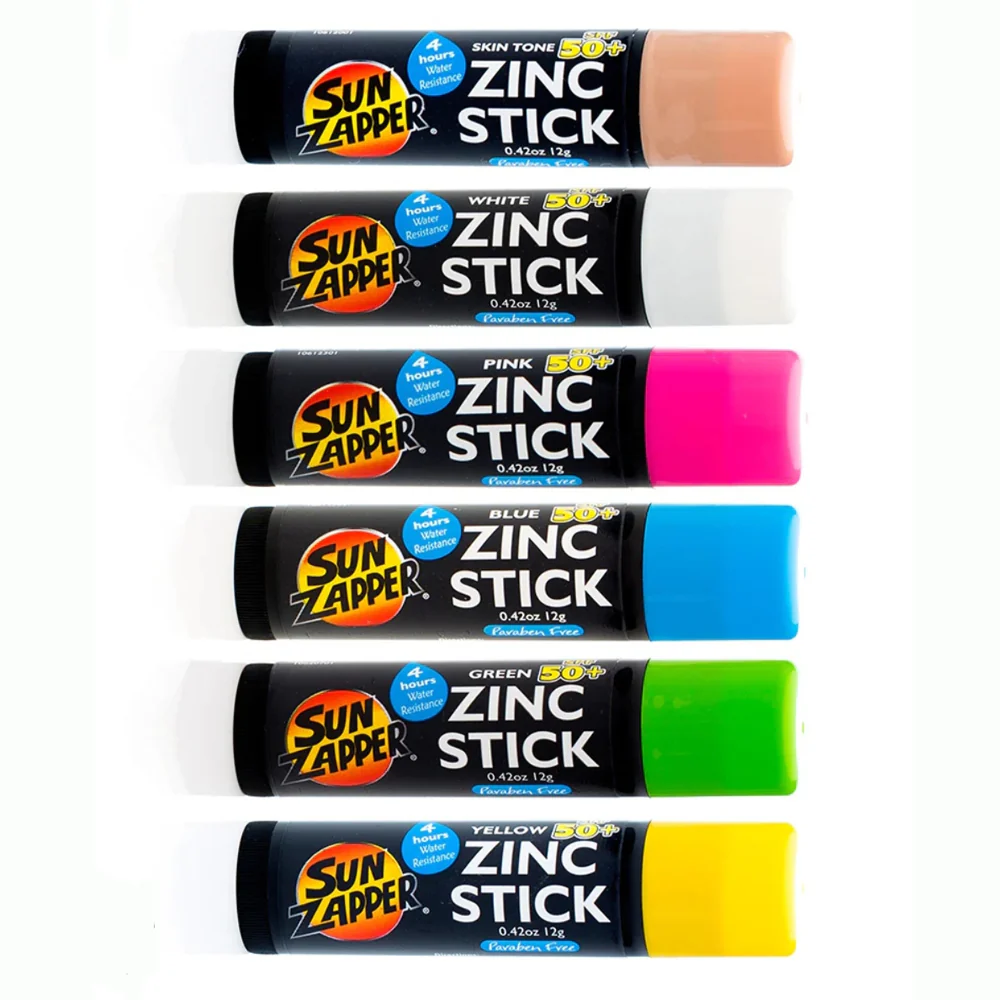 SunZapper Sunscreen Stick 50 + Sun Zinc Stick All Colours