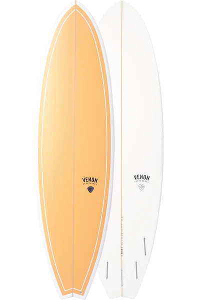 6"4 Epoxy Fish Surfboard Venon Surfboards Inc Fins / Leash / Wax