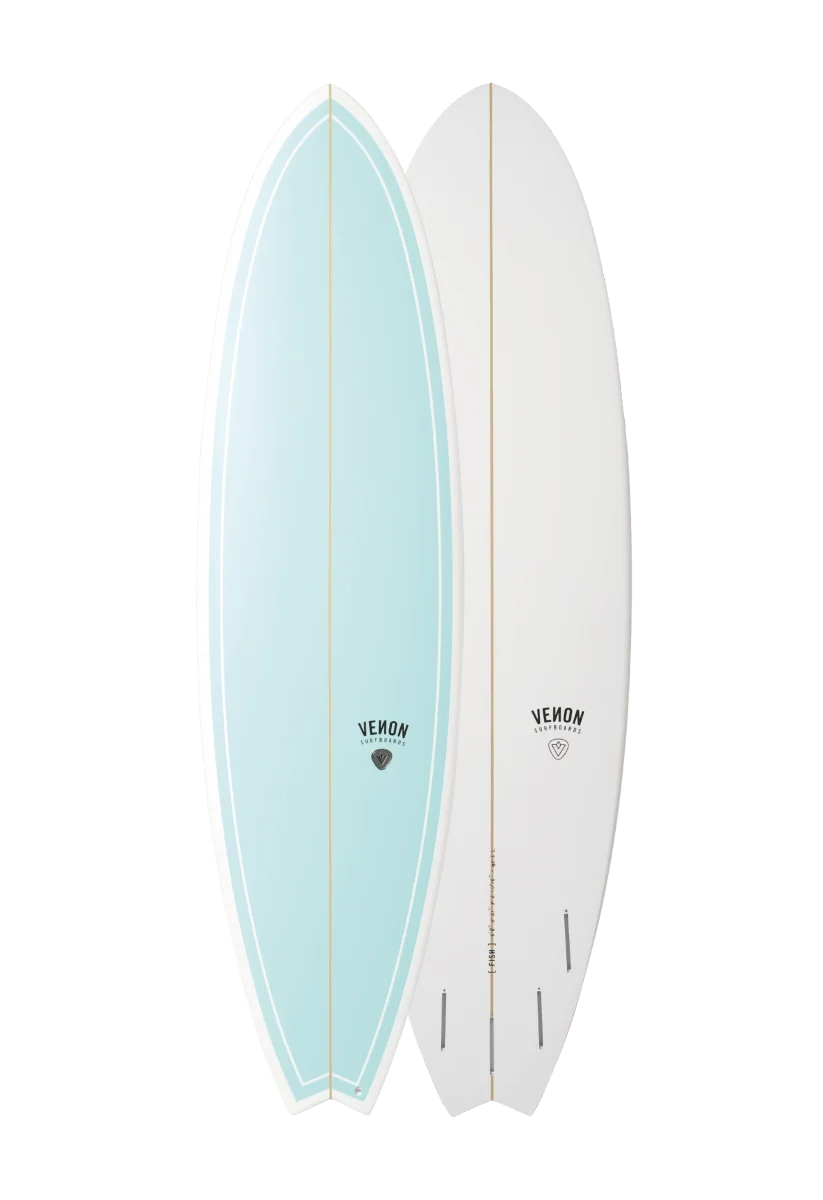 6"8 Epoxy Fish Surfboard Venon Surfboards inc Fins / Leash / wax