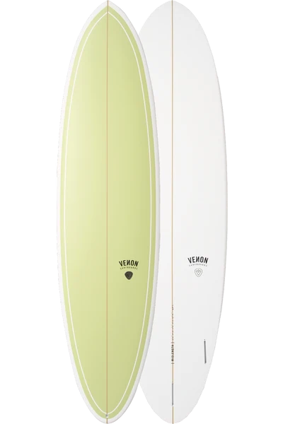 7"2 Midlength Surfboard Venon Surfboards Inc Fins / Leash / Wax