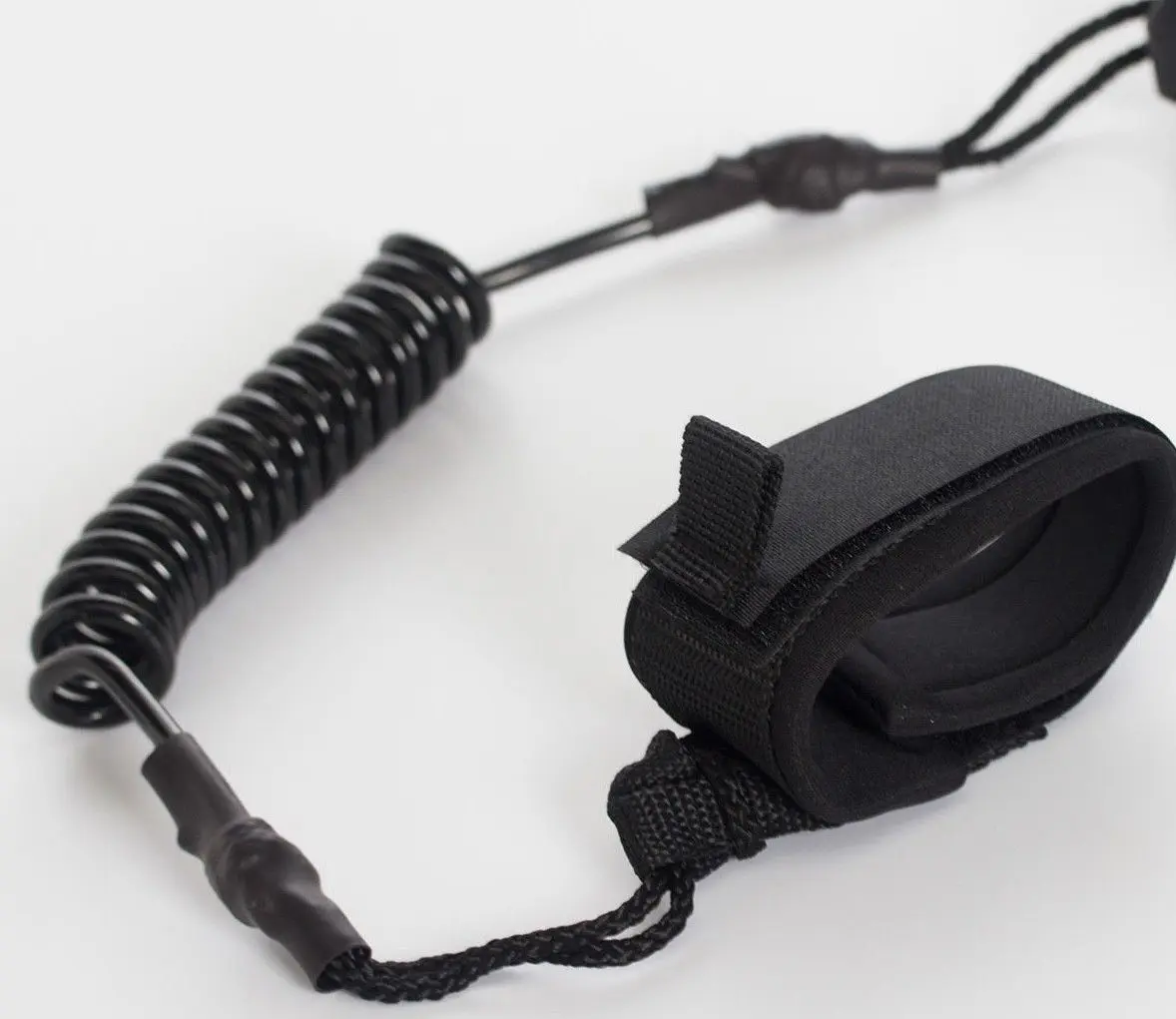 Coiled Bodyboard Leash Bodyboarding Leash - Black - Image 3