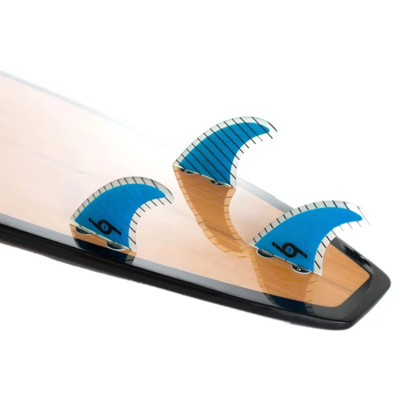 FCS Carbon Fins Thruster Surfboard Fins - Blue