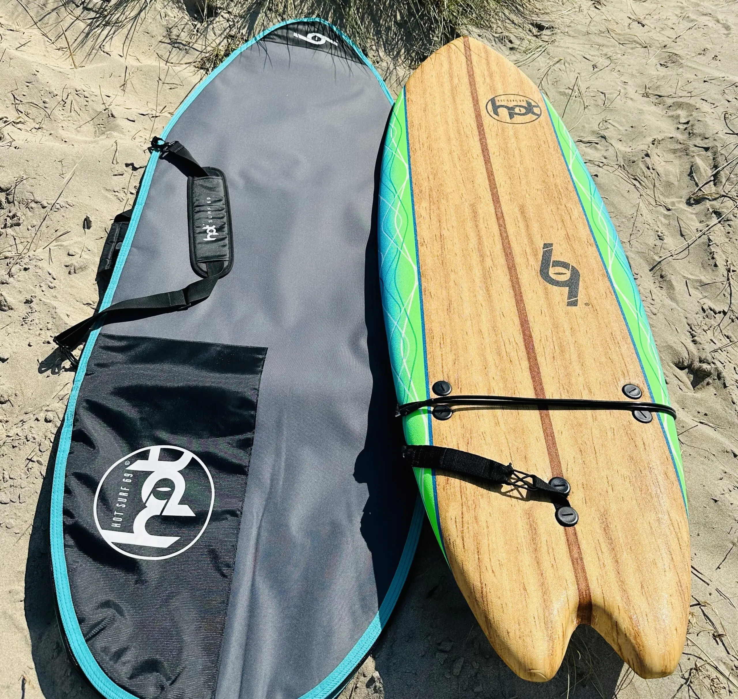 6ft Hot Surf 69 Fish Beginners Soft Surfboard Package Deal - Image 10