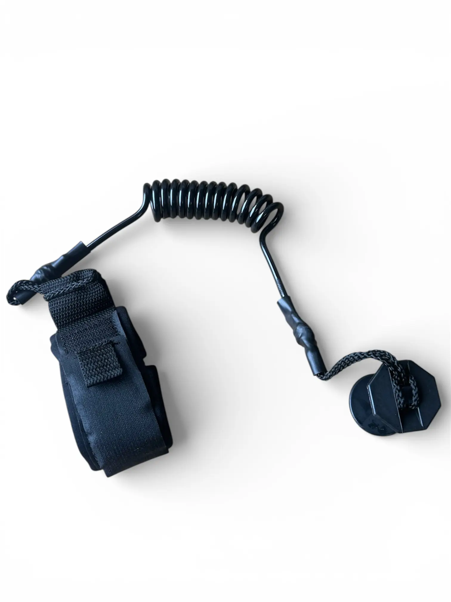 Coiled Bodyboard Leash Bodyboarding Leash - Black