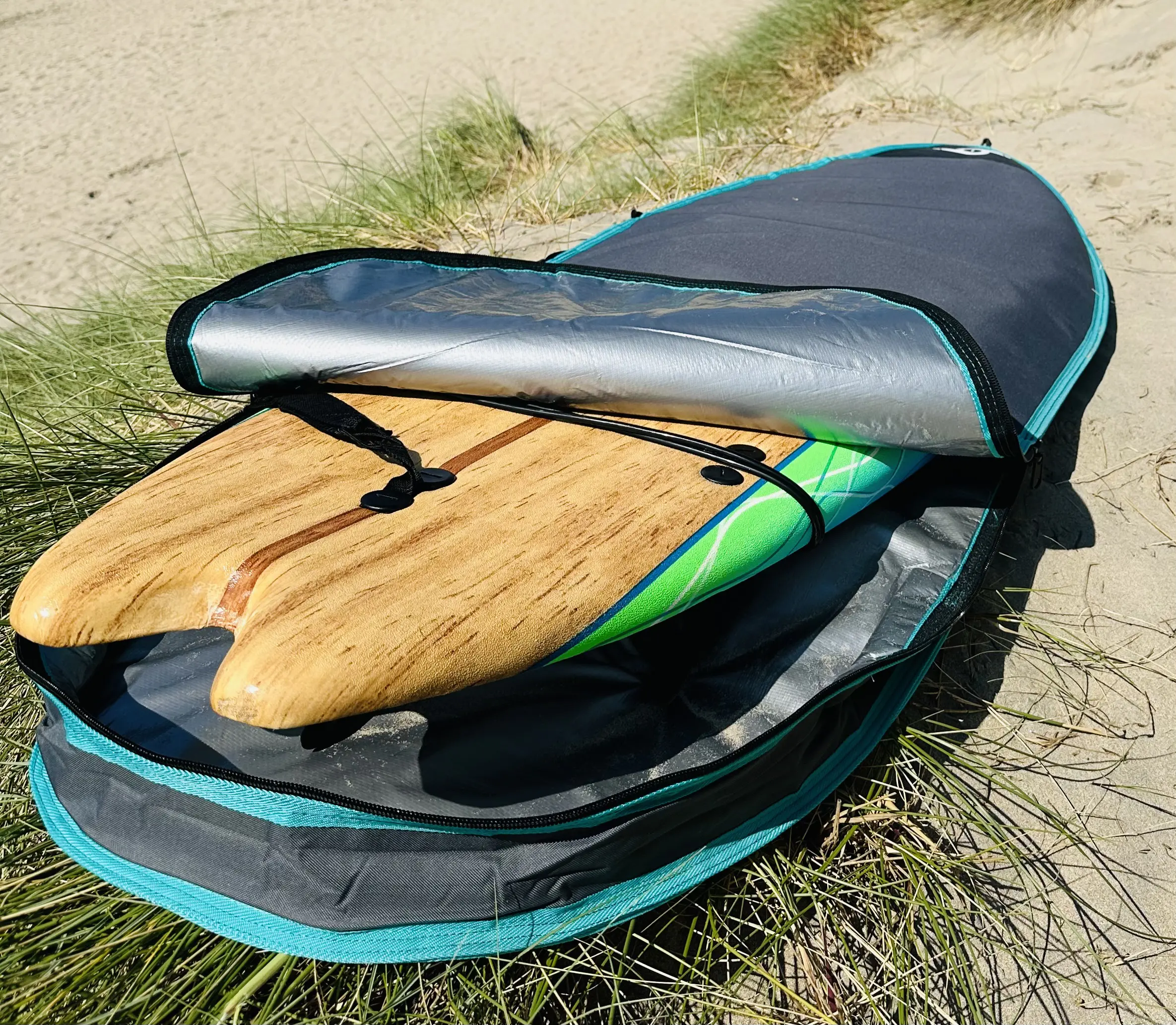6ft Hot Surf 69 Fish Beginners Soft Surfboard Package Deal - Image 4
